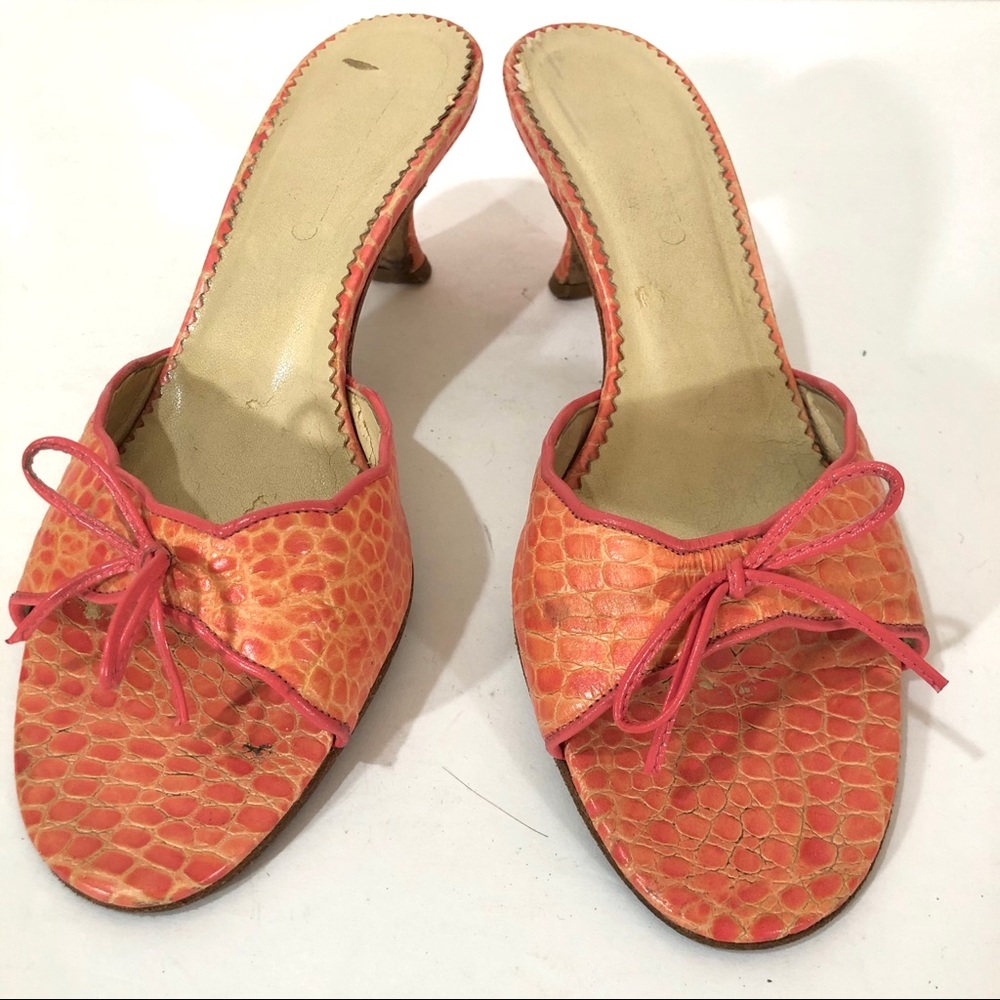 Slip On Y2K Slip On Leather Sandals Color Salmon Size 6.5